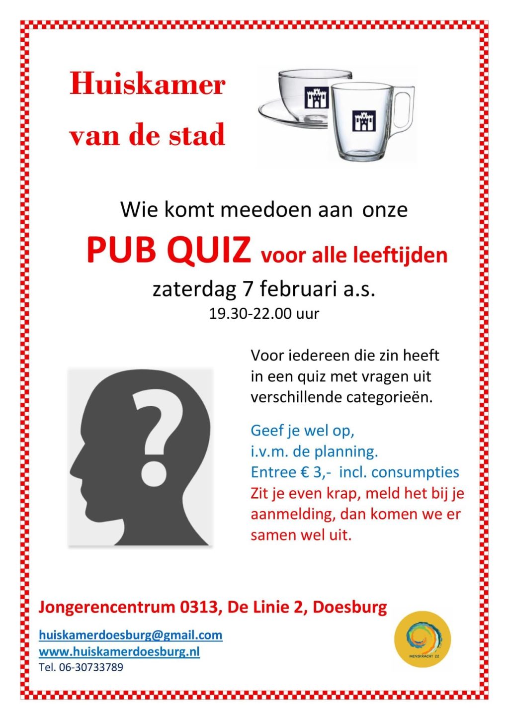 Pub-Quiz bij de Huiskamer van de Stad